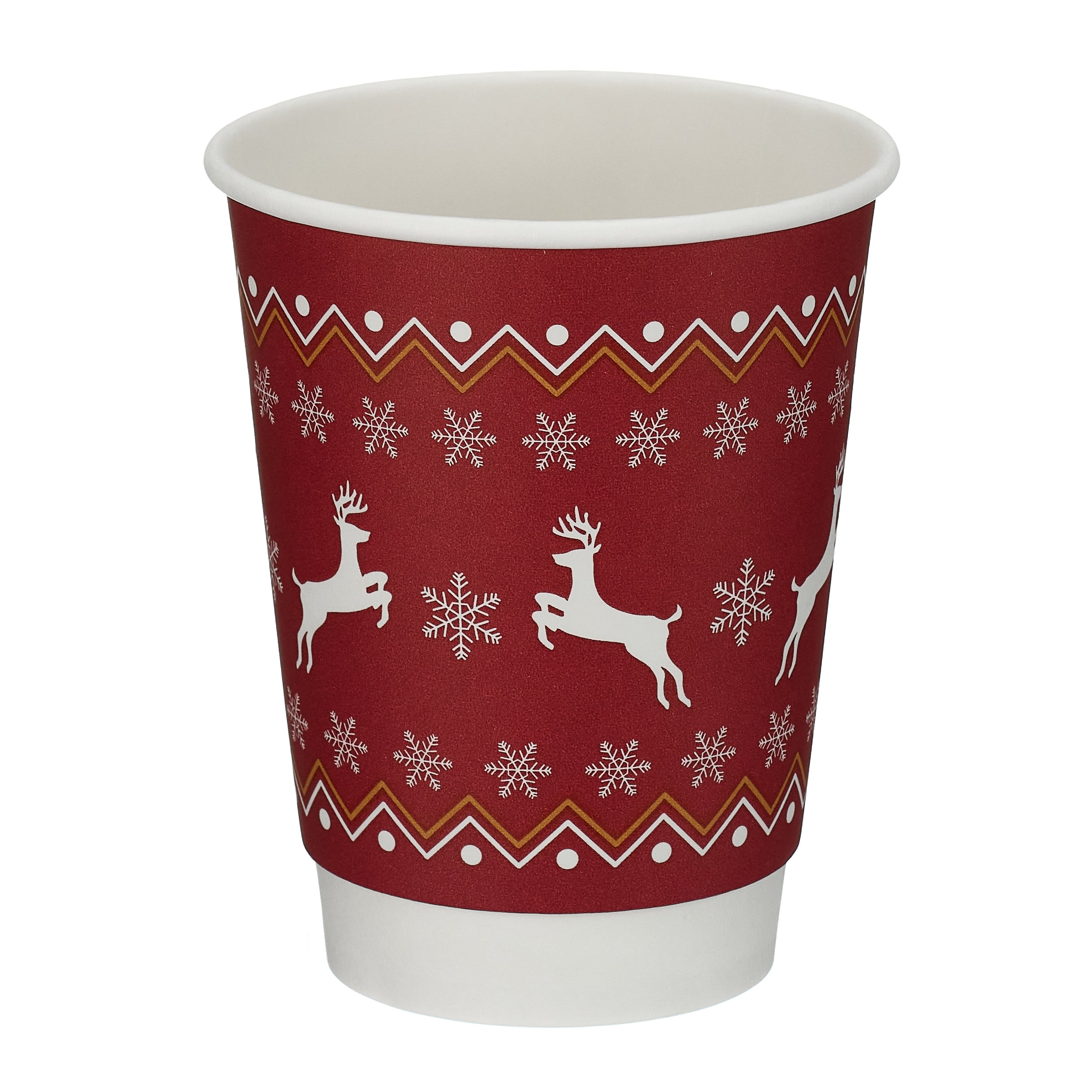 12oz Christmas Double Wall Coffee Cups - 500 Pack – Discount Coffee