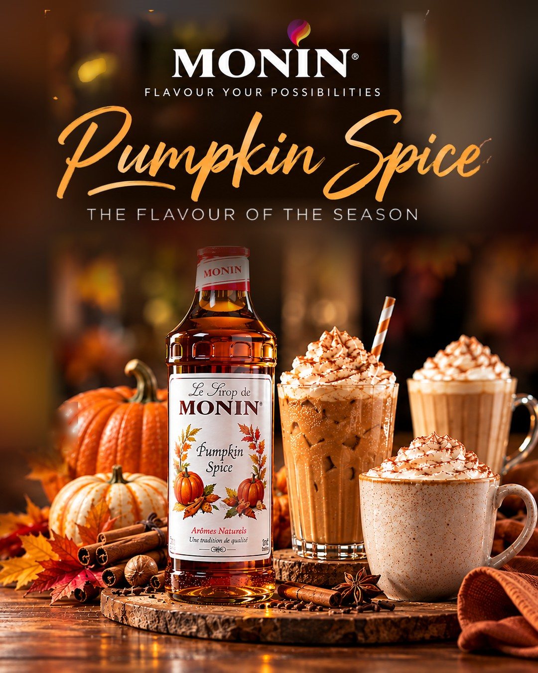 Monin Pumpkin Spice syrup autumn offer