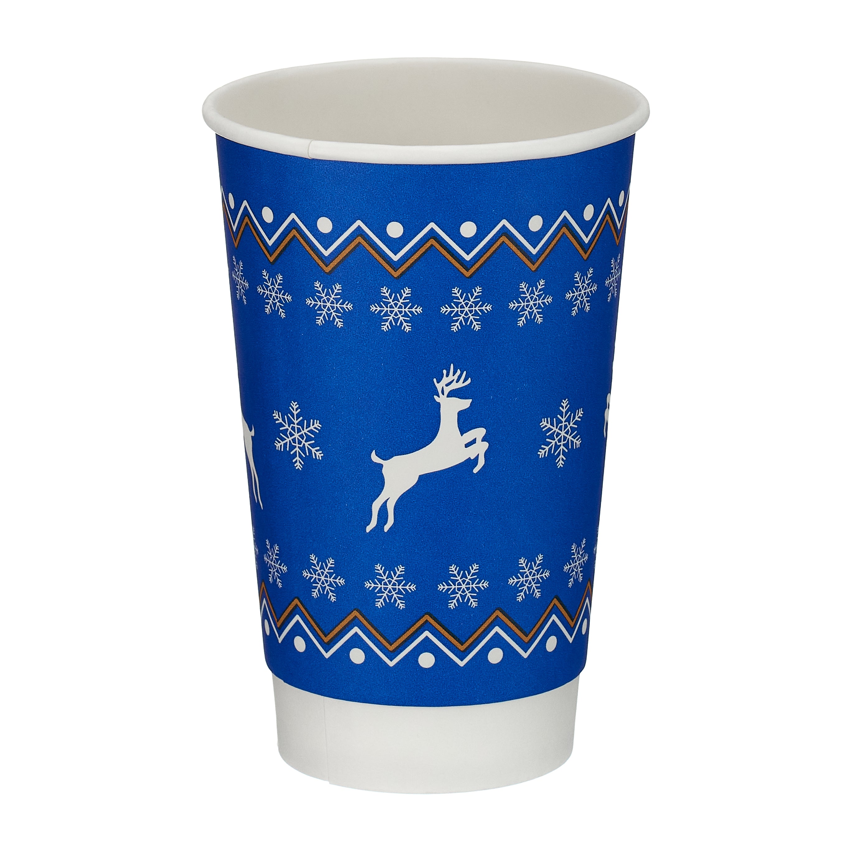 16oz Christmas Double Wall Coffee Cups - 500 Pack