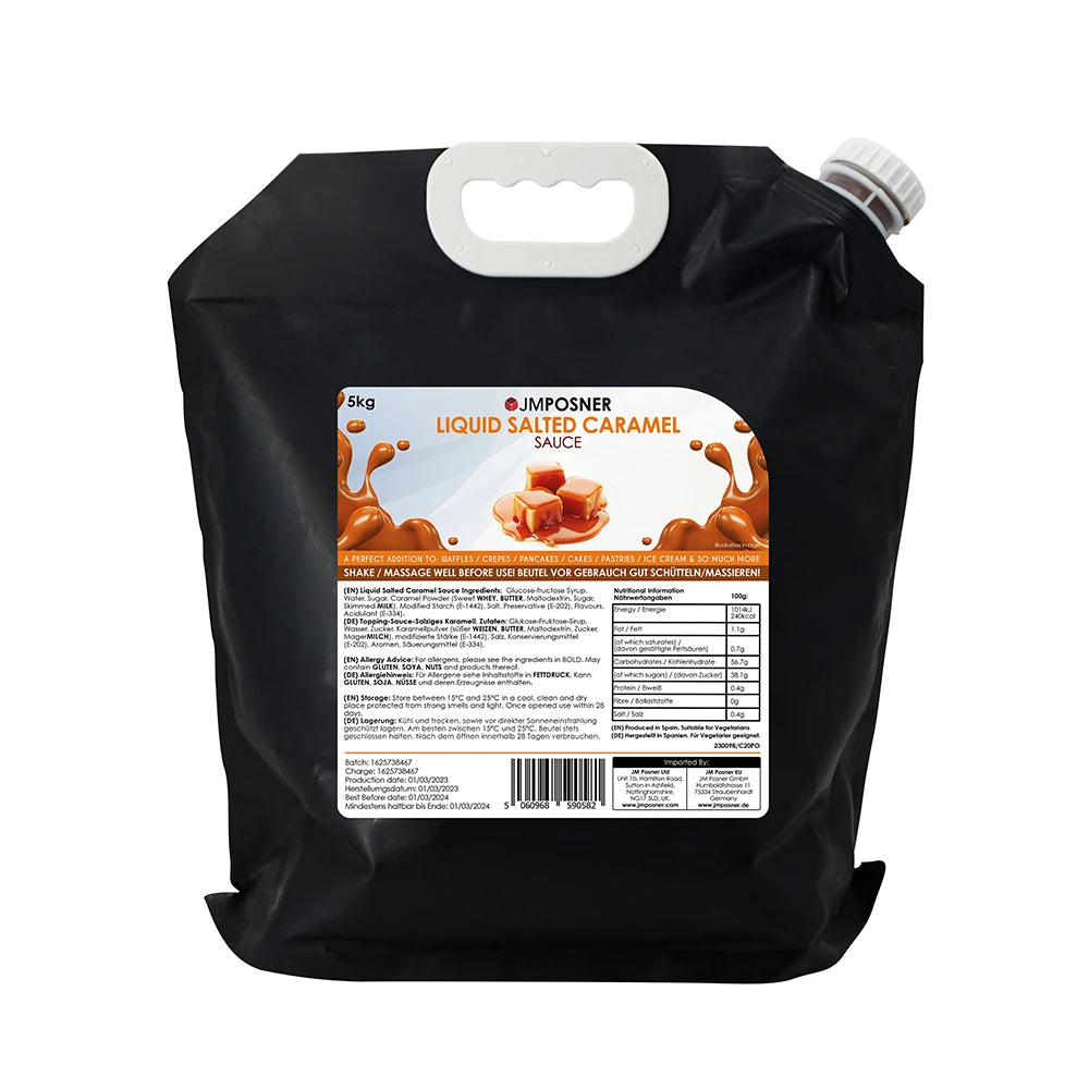 JMP Salted Caramel Syrup 5kg Sprout Bag