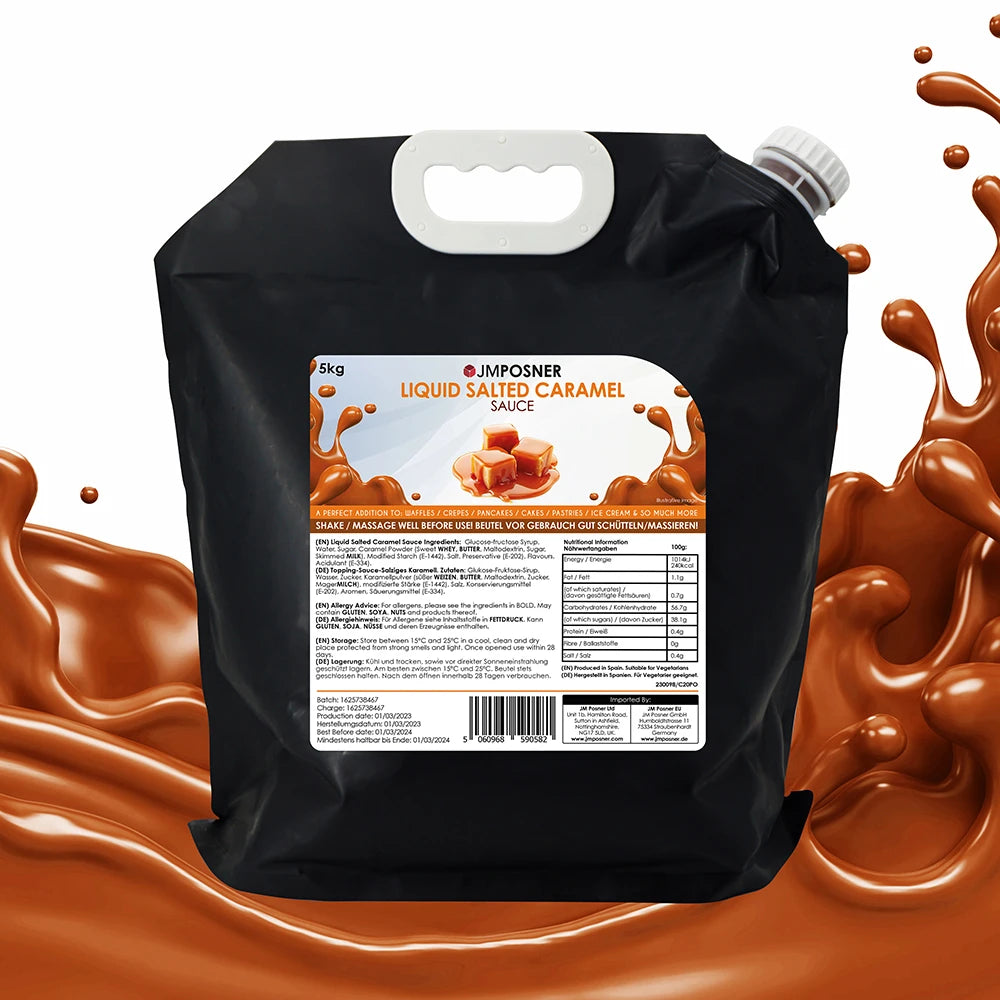 JMP Salted Caramel Syrup 5kg Sprout Bag