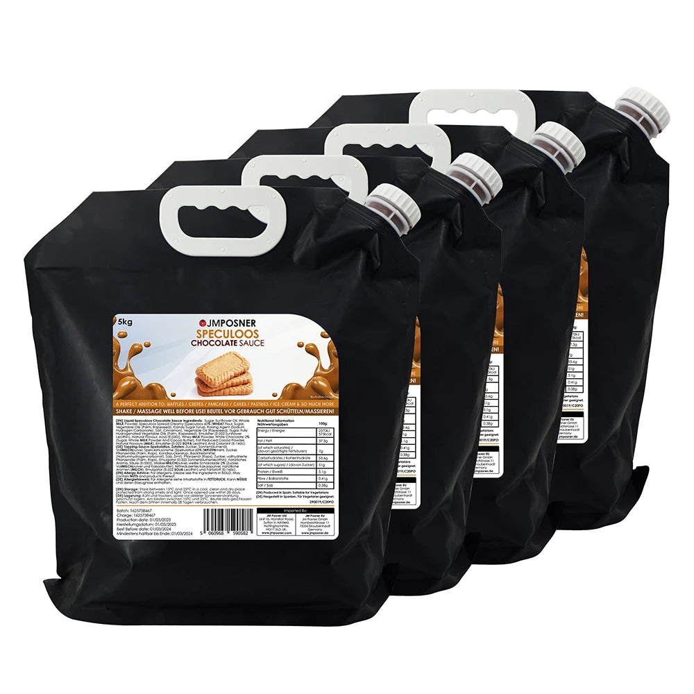 JMP Liquid Speculoos Chocolate Sauce 5KG Spout Bag