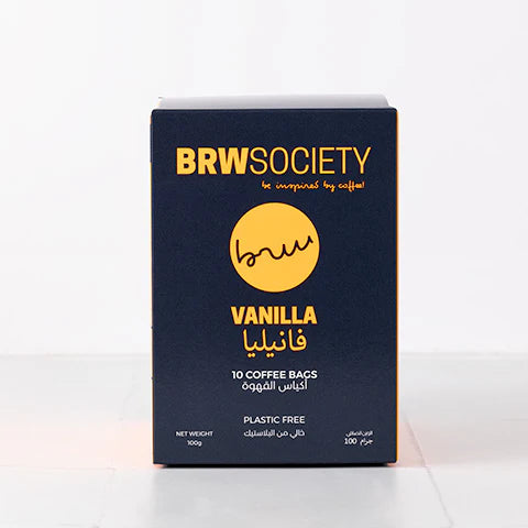 BRW Society Vanilla Flavoured Coffee Bags 10x10g