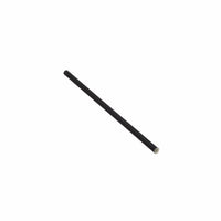 Product photograph of a single black paper straw isolated on white background.