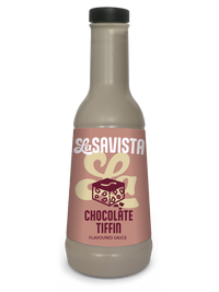 Savista Chocolate Tiffin flavored sauce bottle on a white background
