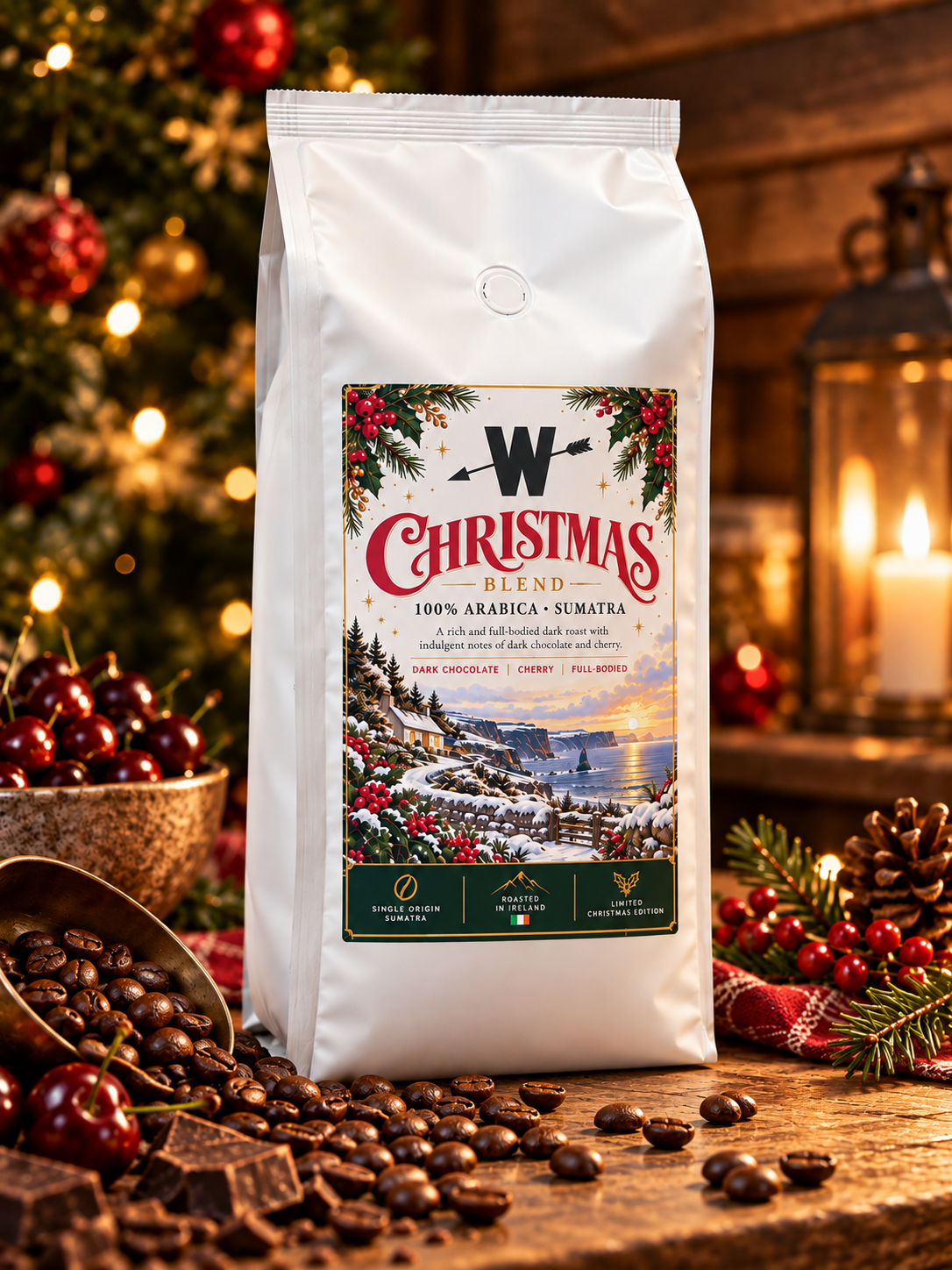 Wanted Christmas Blend Coffee Beans 1kg