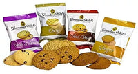 Grandma Wild's twin packs range display featuring fruit and lemon, oaty, chocolate chip and ginger biscuits with loose samples