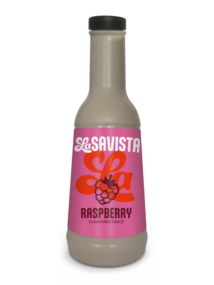 LaSavista raspberry sauce bottle raspberry coulis flavoured sauce product photo for beverage dessert drizzle