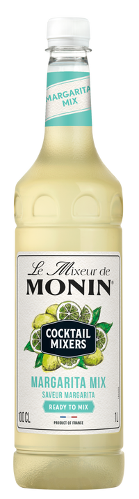 Monin Margarita Mix bottle with lime and margarita design on label