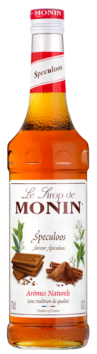 Monin Speculoos syrup bottle with label
