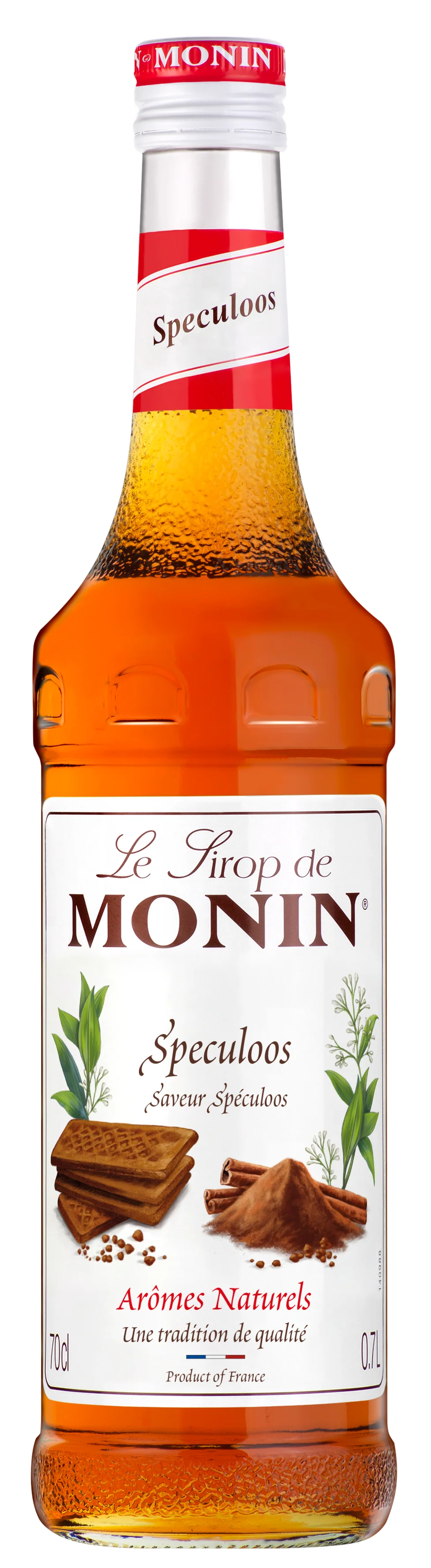 Monin Speculoos syrup bottle with label