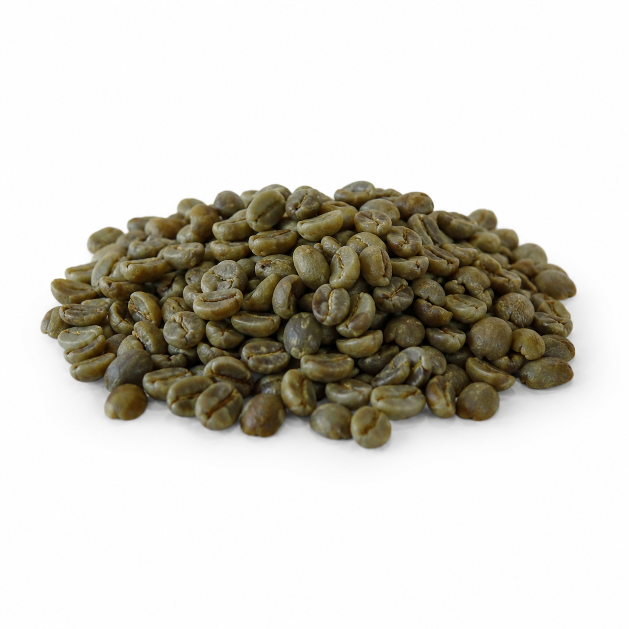 Vietnam Robusta green coffee beans 1kg – premium unroasted green coffee beans for home roasting on a white background.