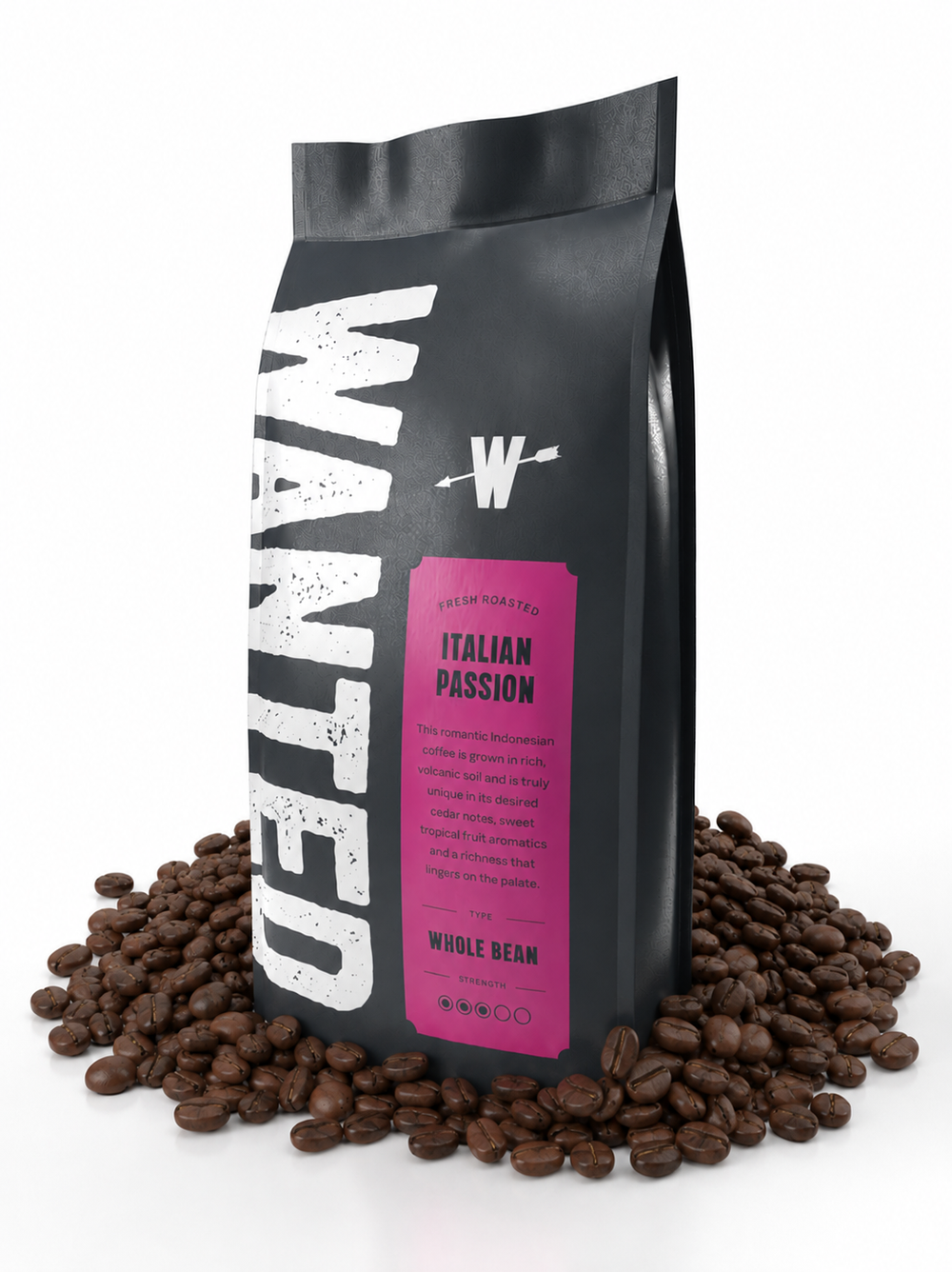 Wanted Italian Passion Coffee Beans 1kg