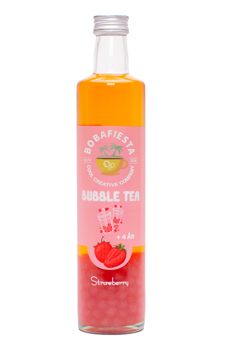 Bobafiesta Bubble Tea Strawberry 500ml