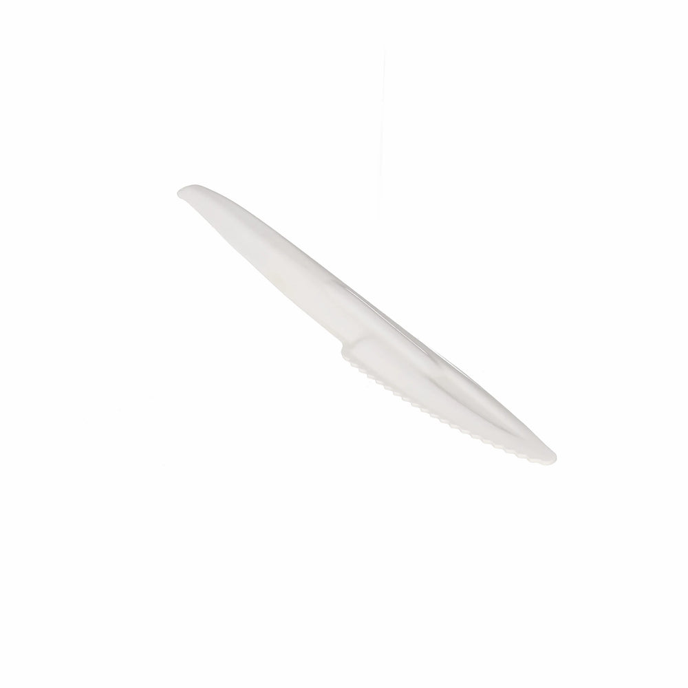 Product photograph of white Go-Pak premium paper picnic basket knife against plain background.