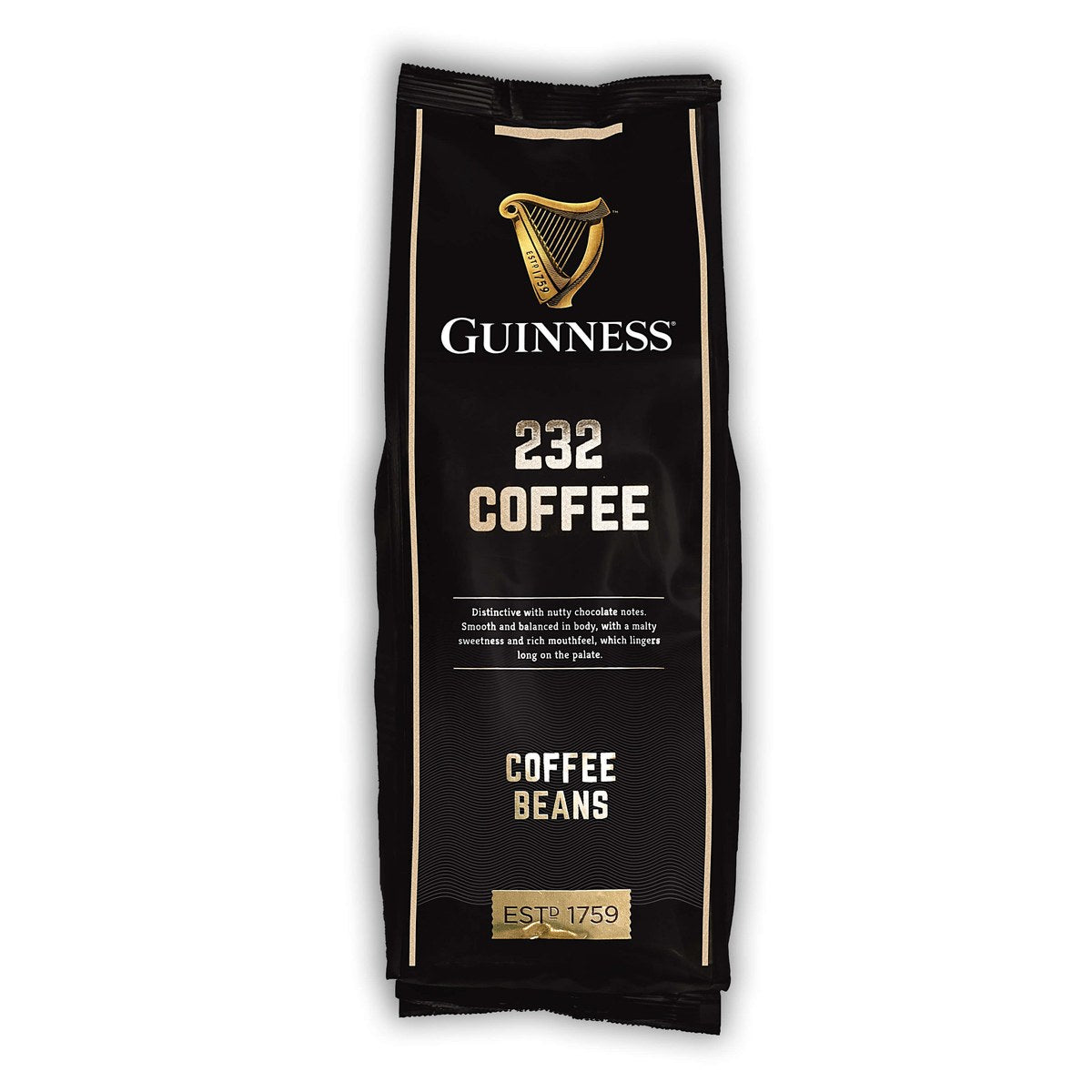 Guinness 232 Coffee Beans 1kg bag on a white background