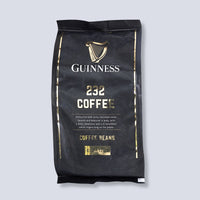 Guinness 232 Coffee Beans 227g black bag by Tiki Tonga, front of pack