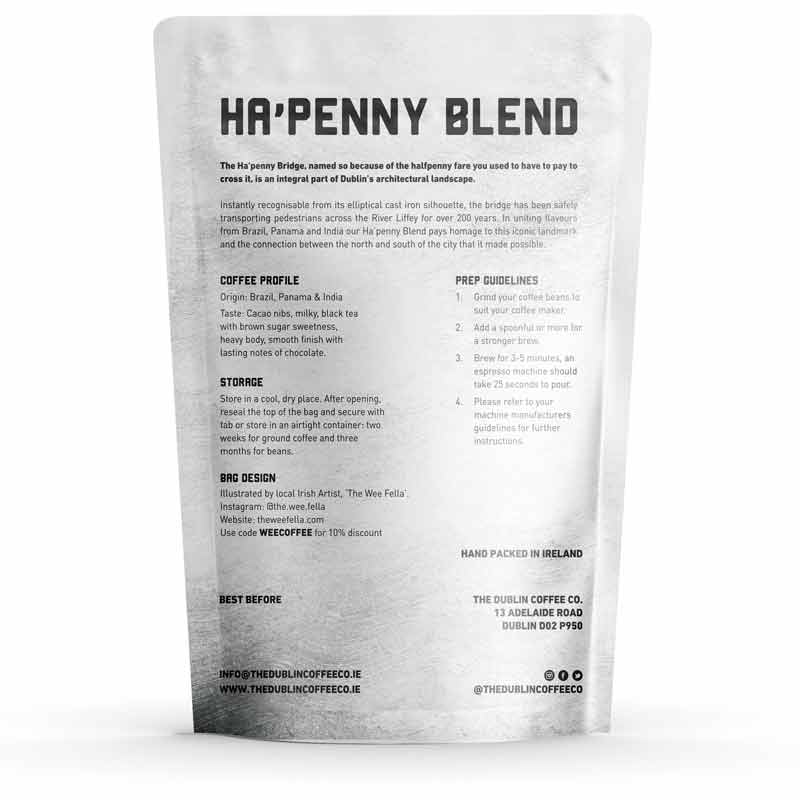 The Dublin Coffee Co Ha’penny Blend Whole Bean 250g