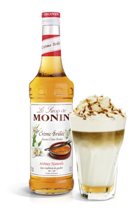 Monin Crème Brûlée Syrup 70cl bottle – rich custard and caramelised sugar flavour for coffee and cocktails