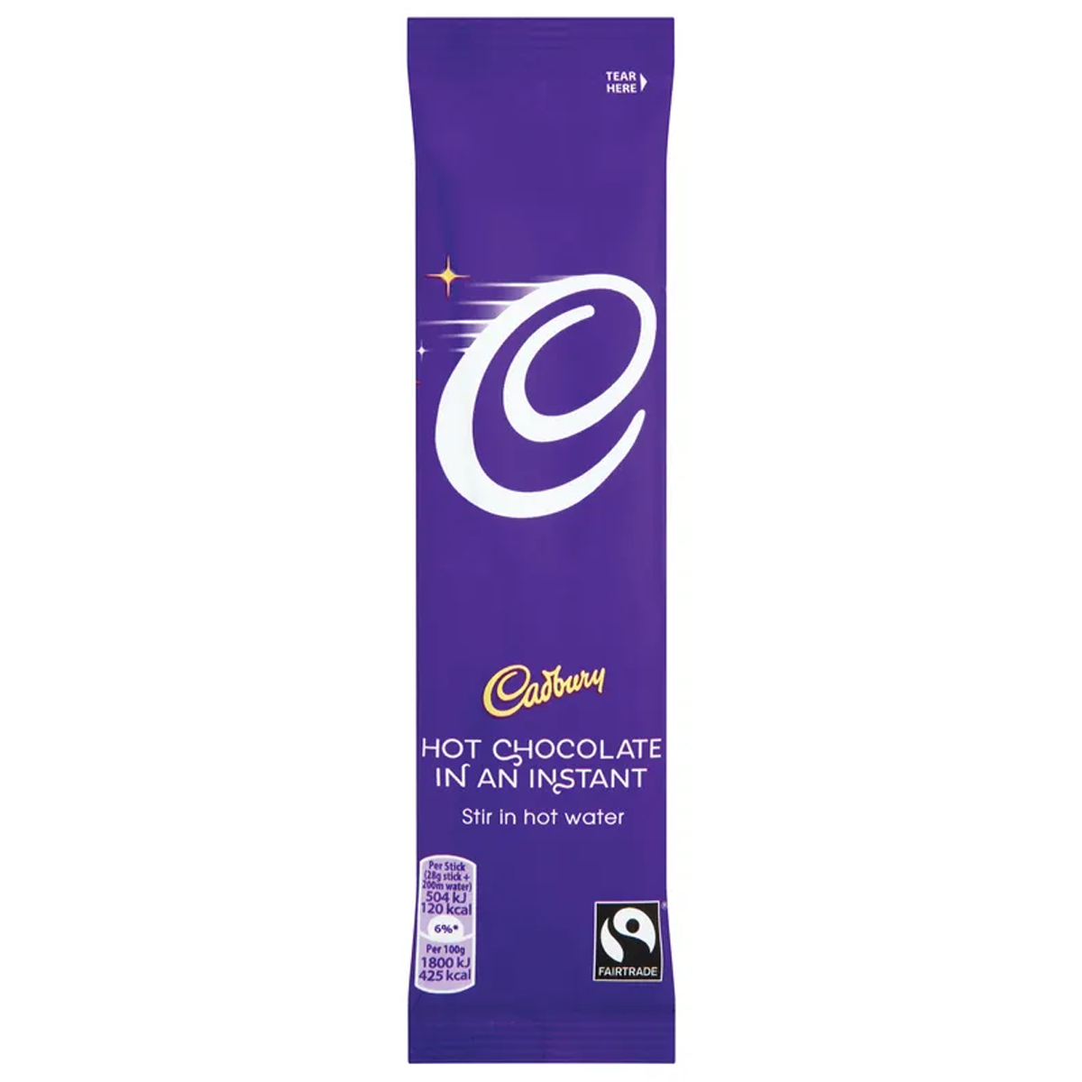 Cadbury Instant Hot Chocolate Powder Stick 28g - 50 Pack