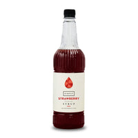 A bottle of Simply Pumpkin Spice Syrup with a cream-colored label and a black cap, shown on a clean white background.