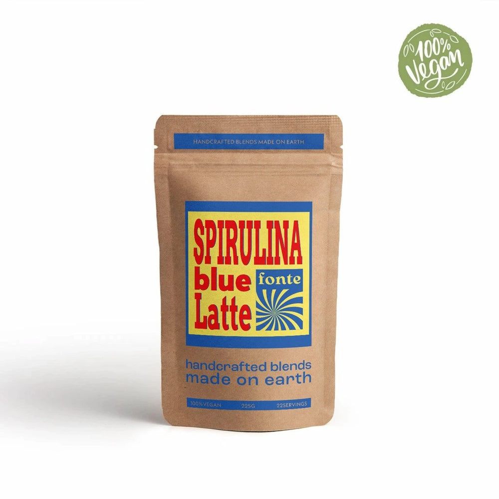 225g pouch of Spirulina Blue Ocean Latte Powder – vegan, dairy-free superfood latte mix
