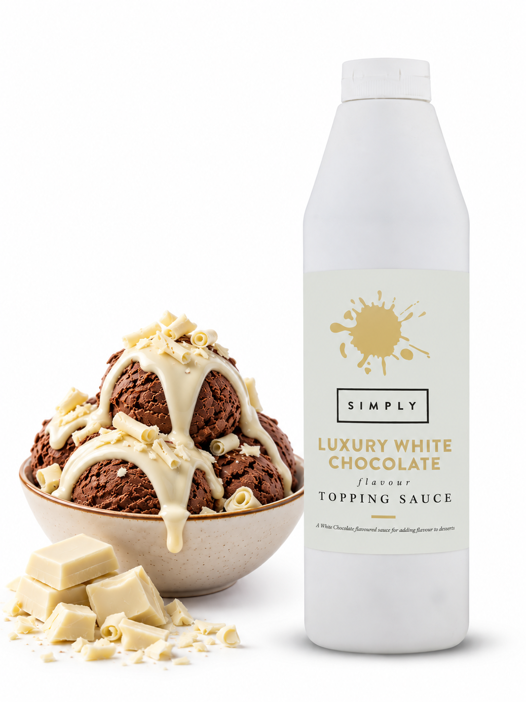Simply Luxury White Chocolate Sauce 1kg