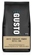Pure Gusto White Hot Chocolate Bag 1kg